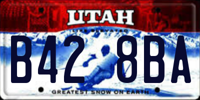 UT license plate B428BA