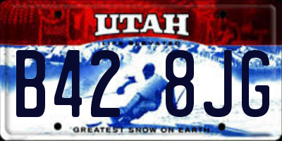 UT license plate B428JG