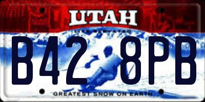 UT license plate B428PB