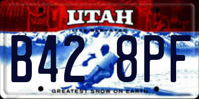 UT license plate B428PF