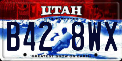 UT license plate B428WX