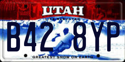 UT license plate B428YP