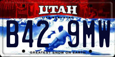UT license plate B429MW