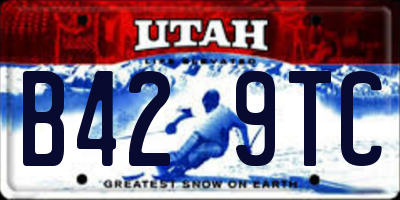 UT license plate B429TC