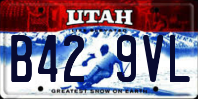 UT license plate B429VL