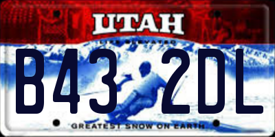 UT license plate B432DL