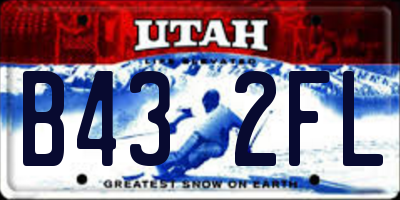 UT license plate B432FL