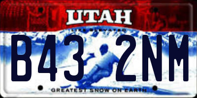 UT license plate B432NM