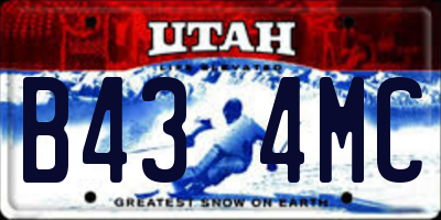 UT license plate B434MC