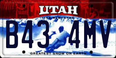 UT license plate B434MV