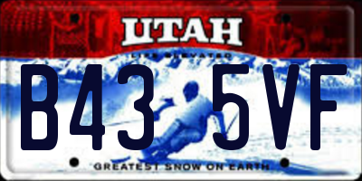 UT license plate B435VF