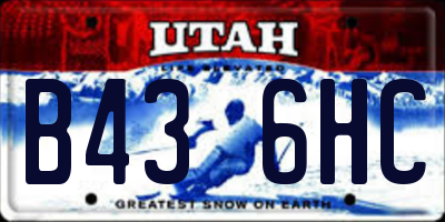 UT license plate B436HC