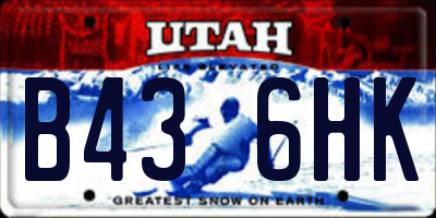 UT license plate B436HK