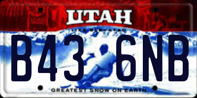 UT license plate B436NB