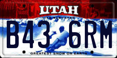 UT license plate B436RM