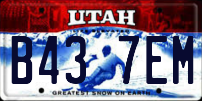 UT license plate B437EM
