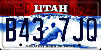 UT license plate B437JQ
