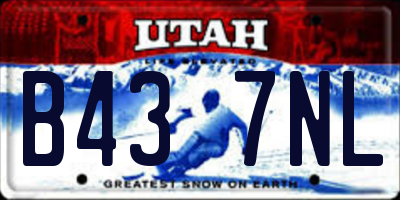 UT license plate B437NL