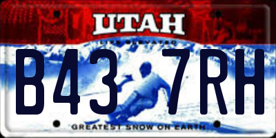 UT license plate B437RH