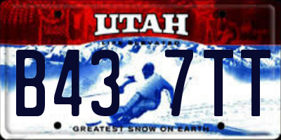 UT license plate B437TT
