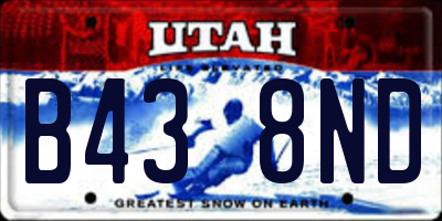 UT license plate B438ND