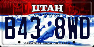 UT license plate B438WD