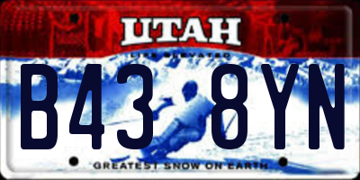 UT license plate B438YN