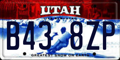 UT license plate B438ZP