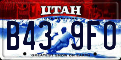 UT license plate B439FO