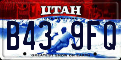 UT license plate B439FQ