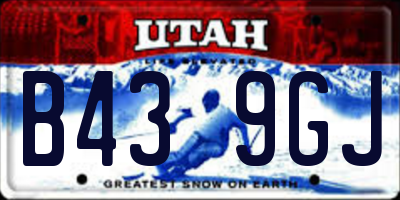 UT license plate B439GJ
