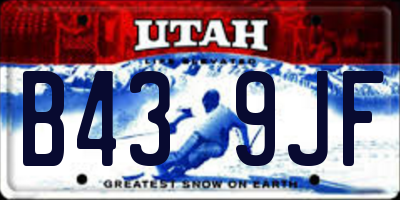 UT license plate B439JF