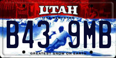 UT license plate B439MB