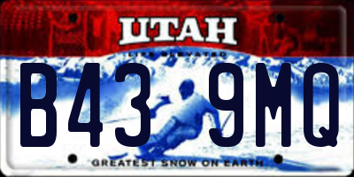 UT license plate B439MQ