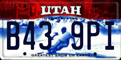UT license plate B439PI
