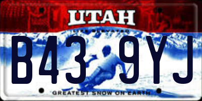 UT license plate B439YJ