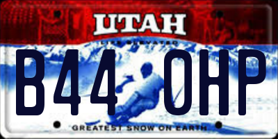 UT license plate B440HP