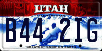 UT license plate B442IG