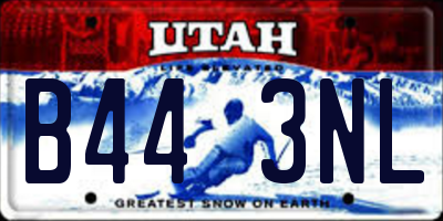 UT license plate B443NL