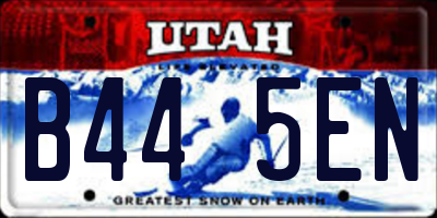 UT license plate B445EN