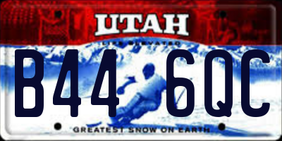 UT license plate B446QC