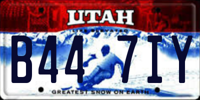 UT license plate B447IY