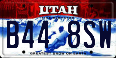 UT license plate B448SW