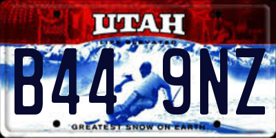 UT license plate B449NZ