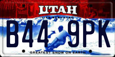 UT license plate B449PK