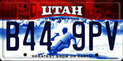 UT license plate B449PV