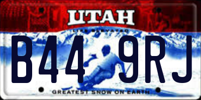UT license plate B449RJ