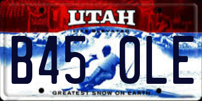 UT license plate B450LE