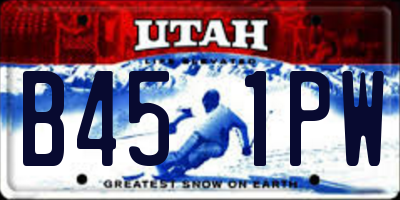 UT license plate B451PW