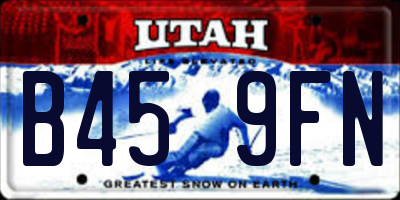 UT license plate B459FN